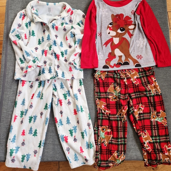 Carter's Other - 3T HOLIDAY PAJAMA BUNDLE EUC